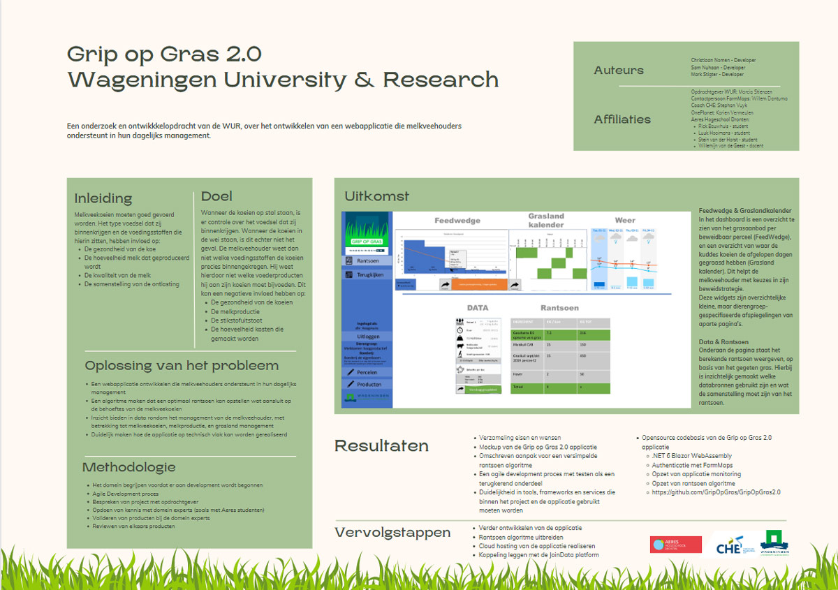 screenshot van de presentatie Grip op Gras 2.0 met een link naar de pdf. 